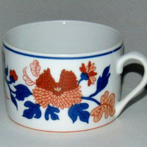 Fitz and Floyd Mandarin Garden Procelain China Cup Blue Rust Imari Style MCMLXXV